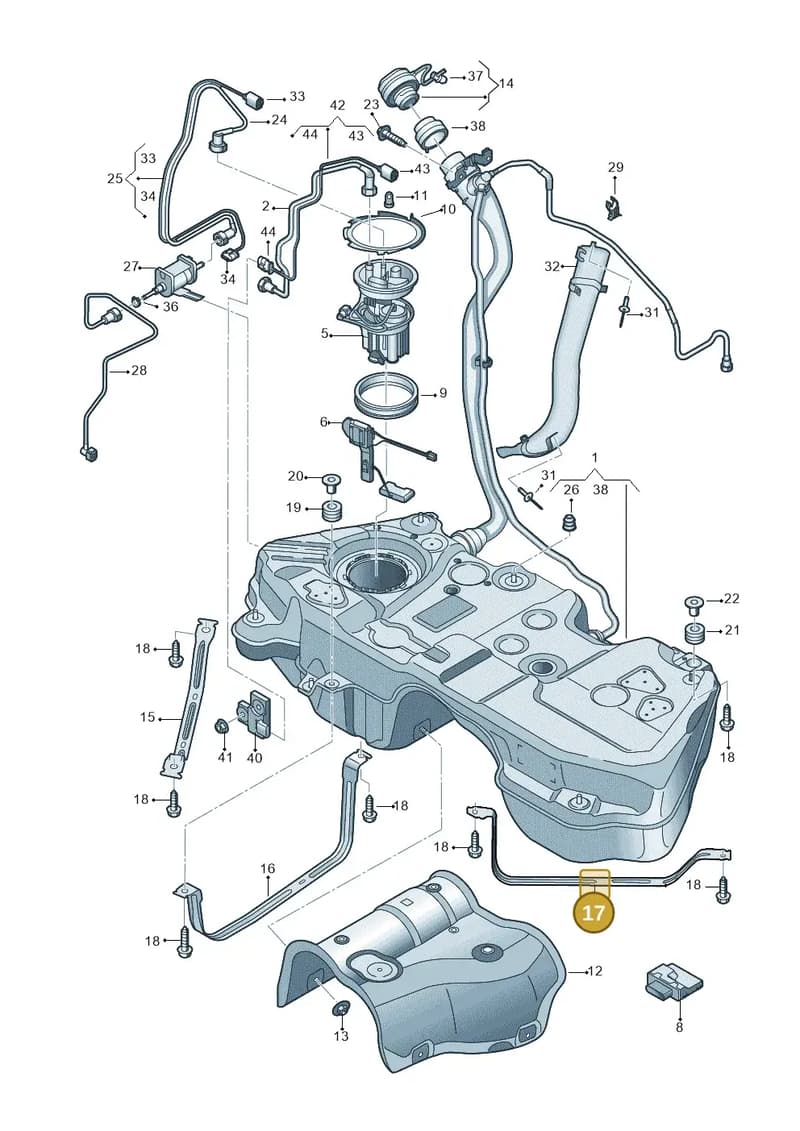 80A201653 — Audi Q5 (2016-2025) diagram 896201350, position 17