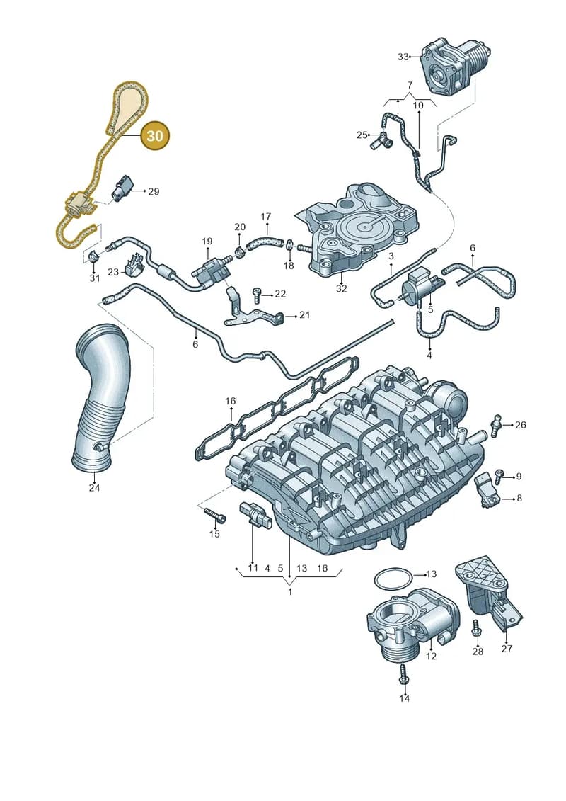 80A201991AC — Audi Q5 (2016-2025) diagram 896133010, position 30