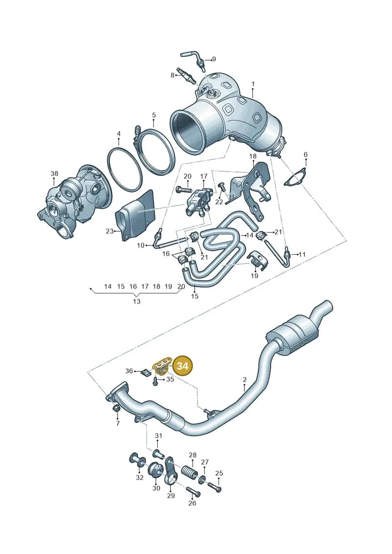 80A253099 — Audi Q5 (2016-2025) diagram 838253460, position 34