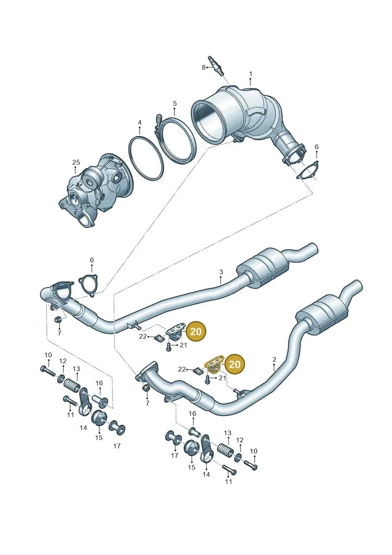 80A253099 — Audi Q5 (2016-2025) diagram 849253600, position 20