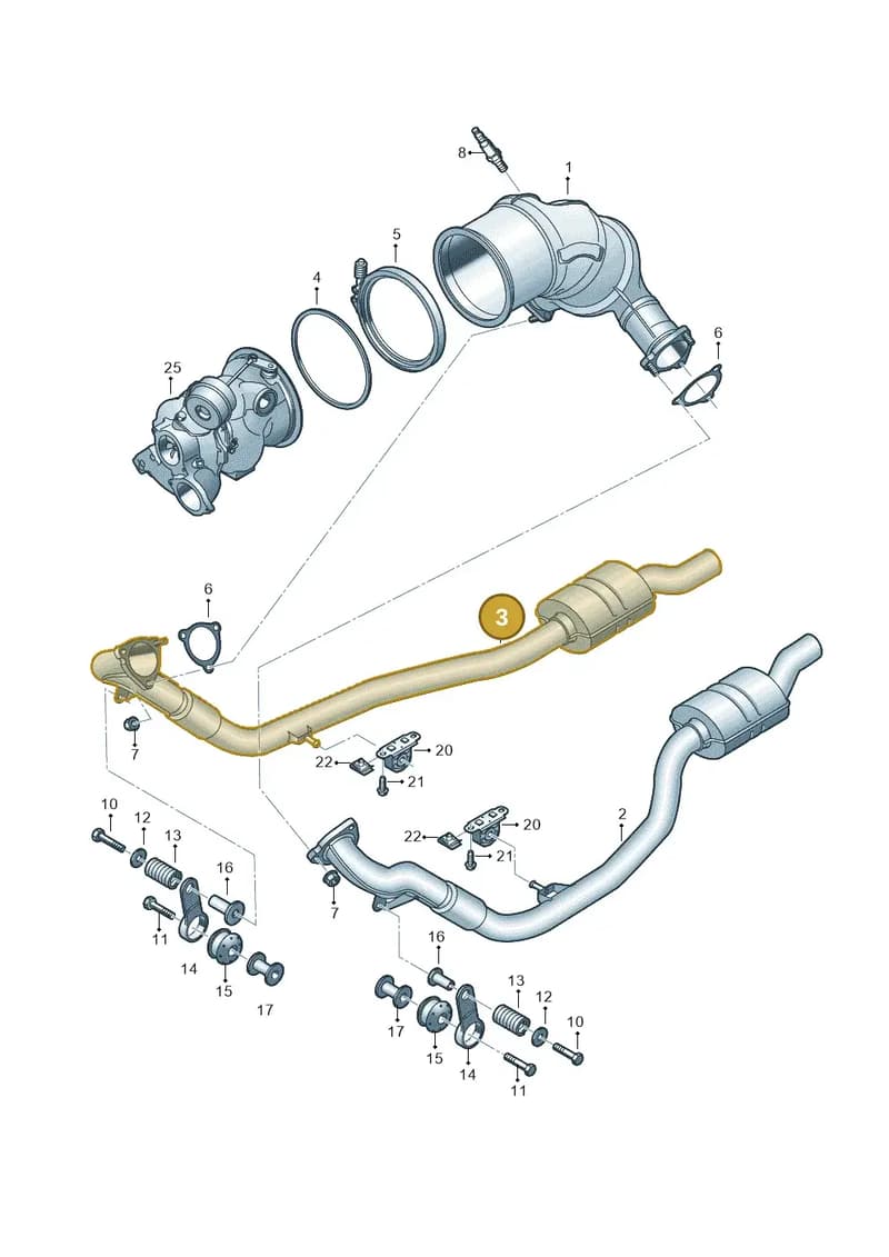 80A253350CB — Audi Q5 (2016-2025) diagram 849253600, position 3