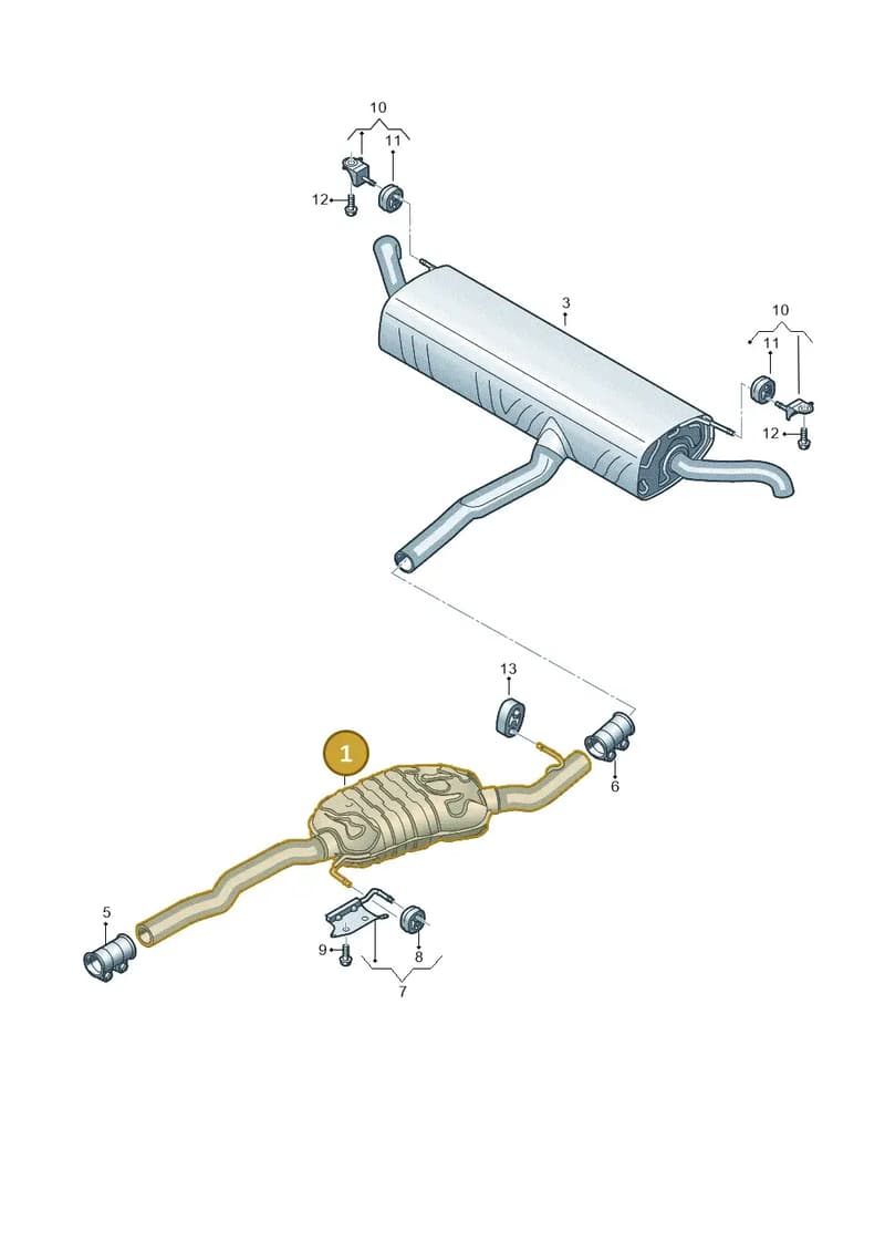80A253409J — Audi Q5 (2016-2025) diagram 896253840, position 1