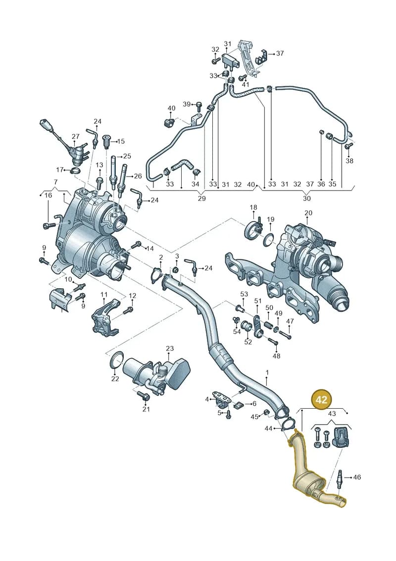 80A254400NX — Audi Q5 (2016-2025) diagram 896253650, position 42