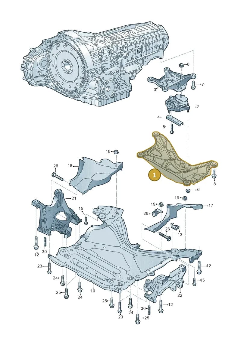 80A399262BA — Audi Q5 (2016-2025) diagram 849399400, position 1