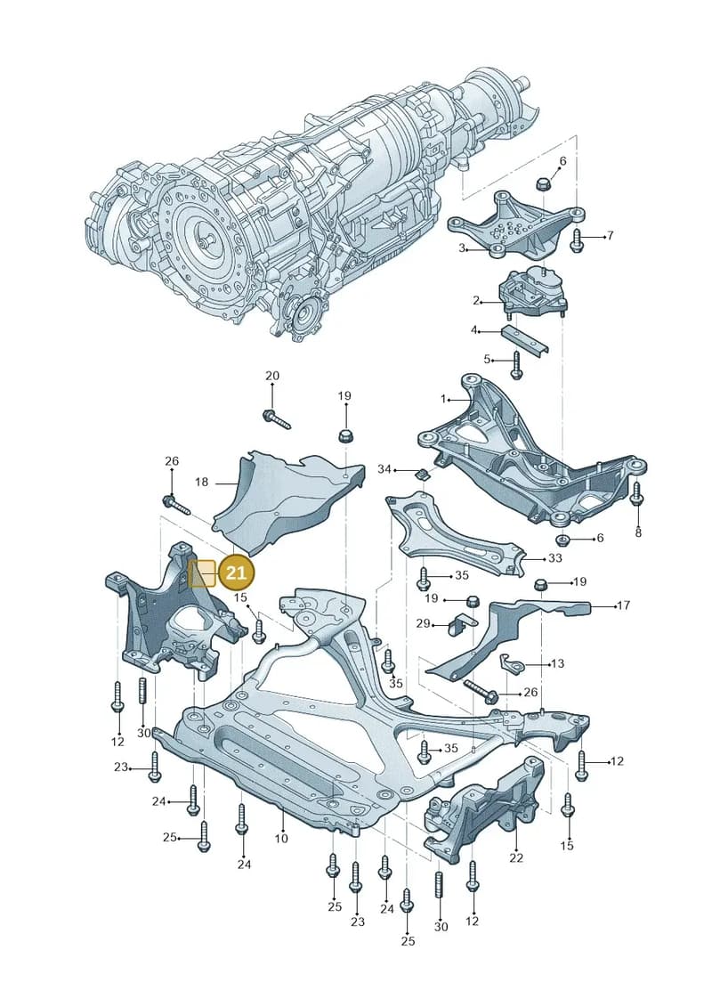 80A399296S — Audi A6 L 2.0 (2018-) diagram 577399700, position 21