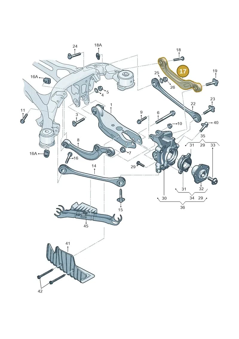 80A505397A — Audi Q5 (2016-2025) diagram 896505300, position 17