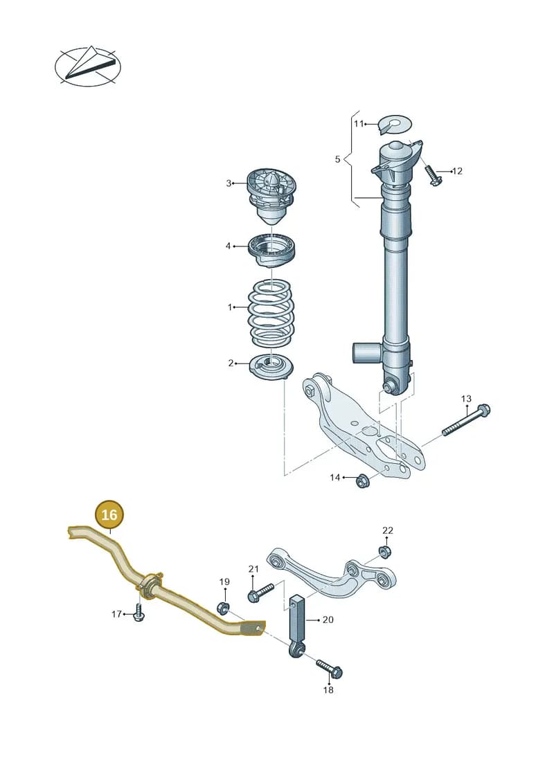 80A511305S — Audi RS6 Avant (2019-2025) diagram 537511014, position 16