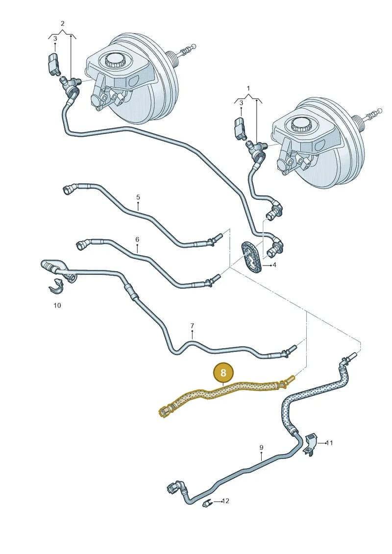 80A611931AN — Audi Q5 (2016-2025) diagram 896611700, position 8