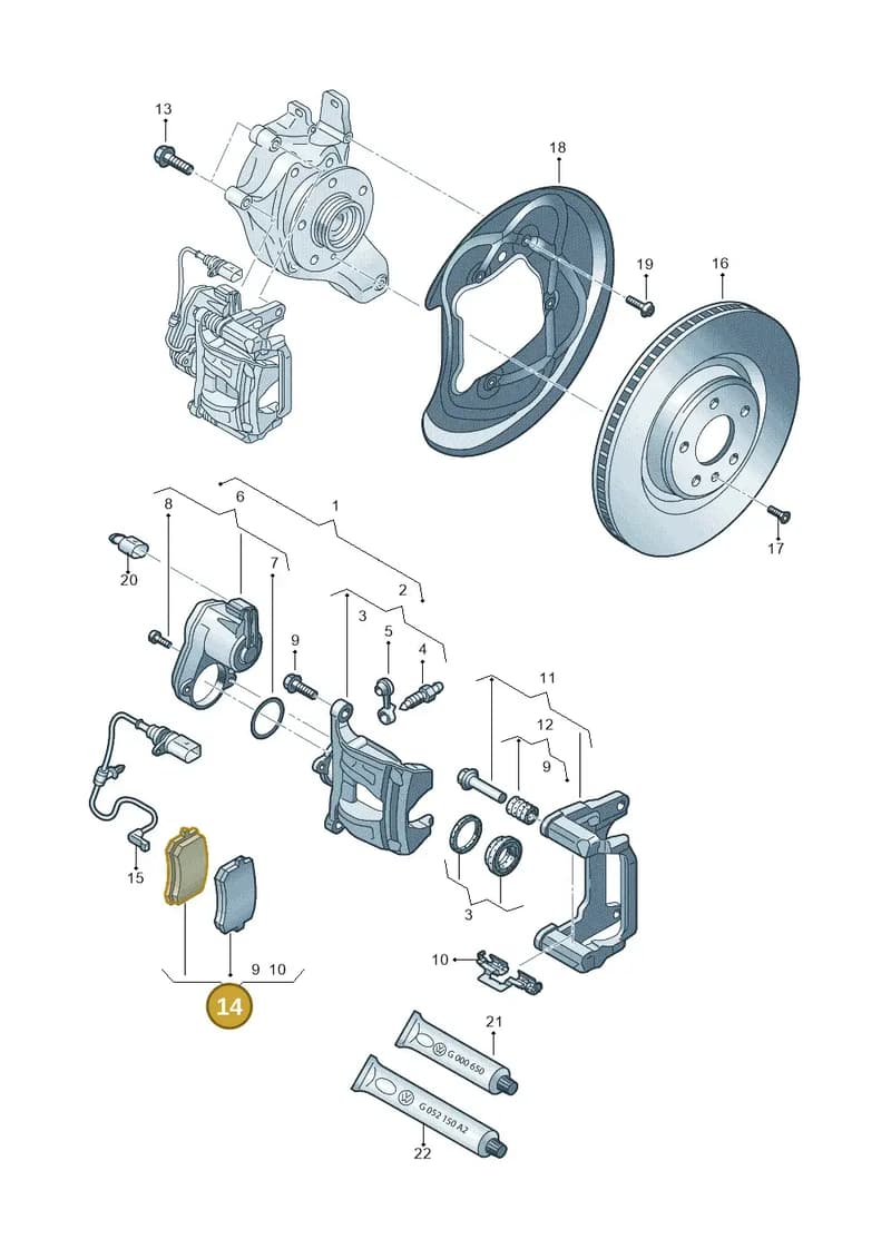 80A698451K — Audi Q5 (2016-2025) diagram 849615600, position 14