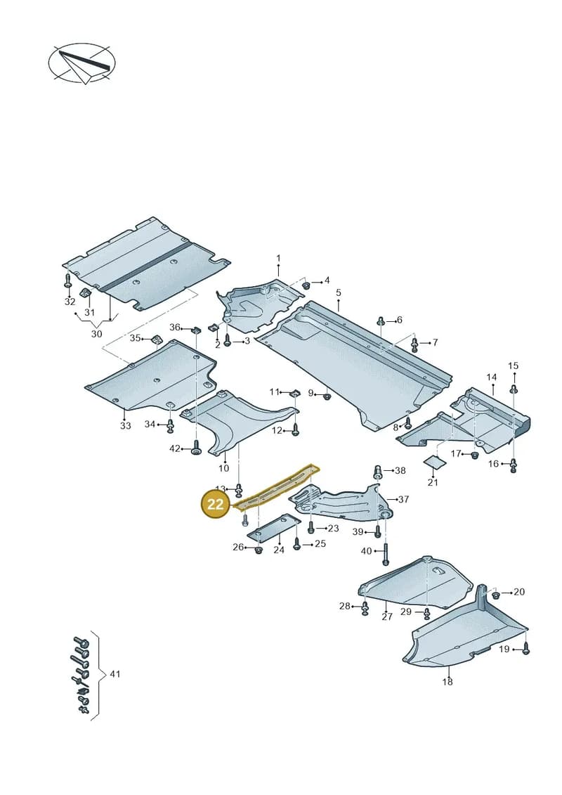 80A801387B — Audi Q5 (2016-2025) diagram 896825000, position 22