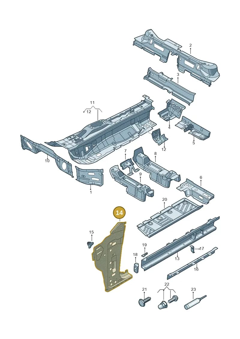 80A802126BSTL — Audi Q5 (2016-2025) diagram 896803100, position 14