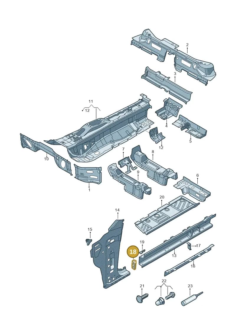 80A802133STL — Audi Q5 (2016-2025) diagram 896803100, position 18