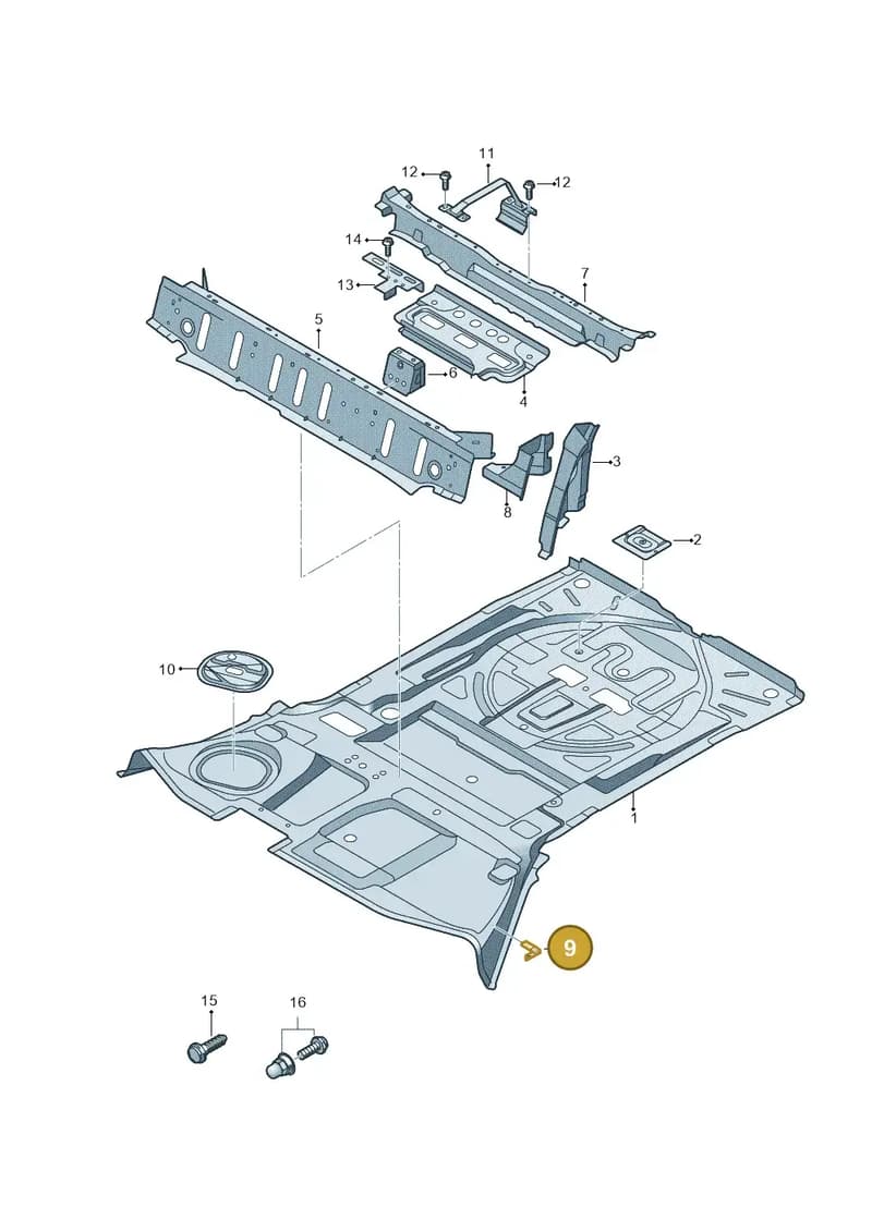 80A802150STL — Audi Q5 (2016-2025) diagram 896803500, position 9