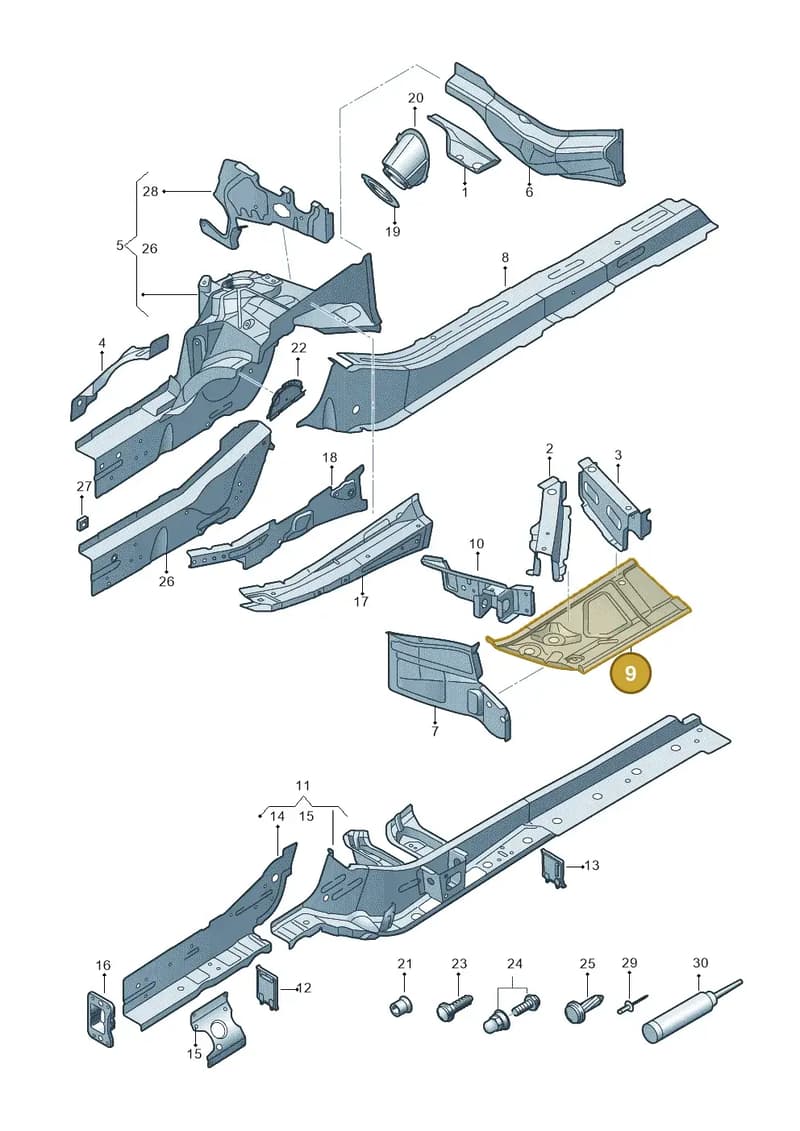 80A802171STL — Audi Q5 (2016-2025) diagram 896803000, position 9