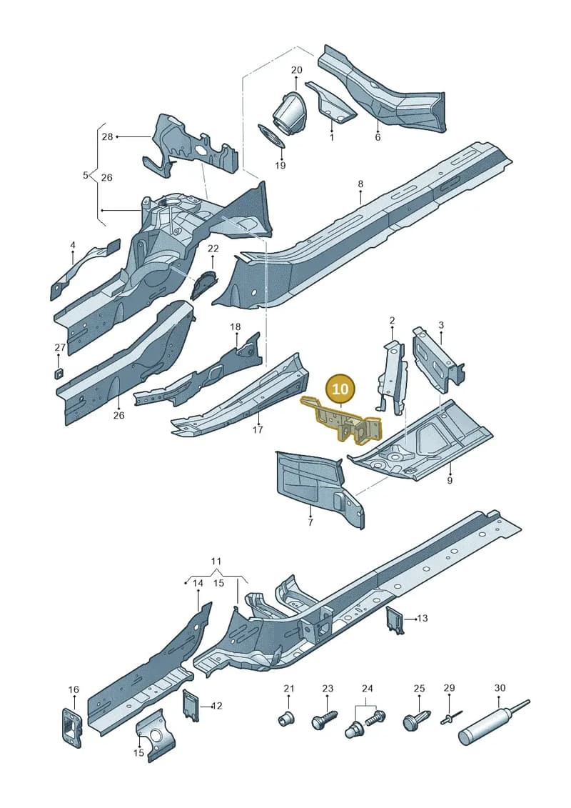 80A802278ASTL — Audi Q5 (2016-2025) diagram 896803000, position 10