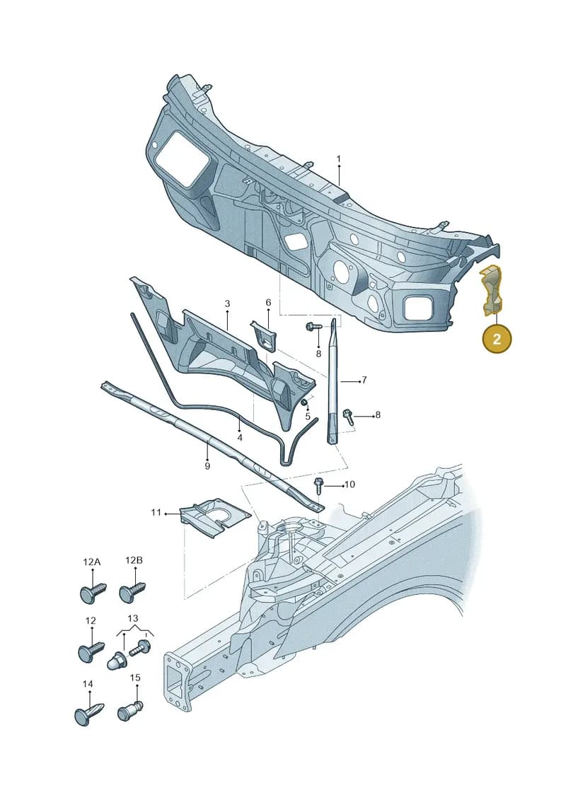 80A802442ASTL — Audi Q5 qu. 2.0 (2018-) diagram 428805050, position 2