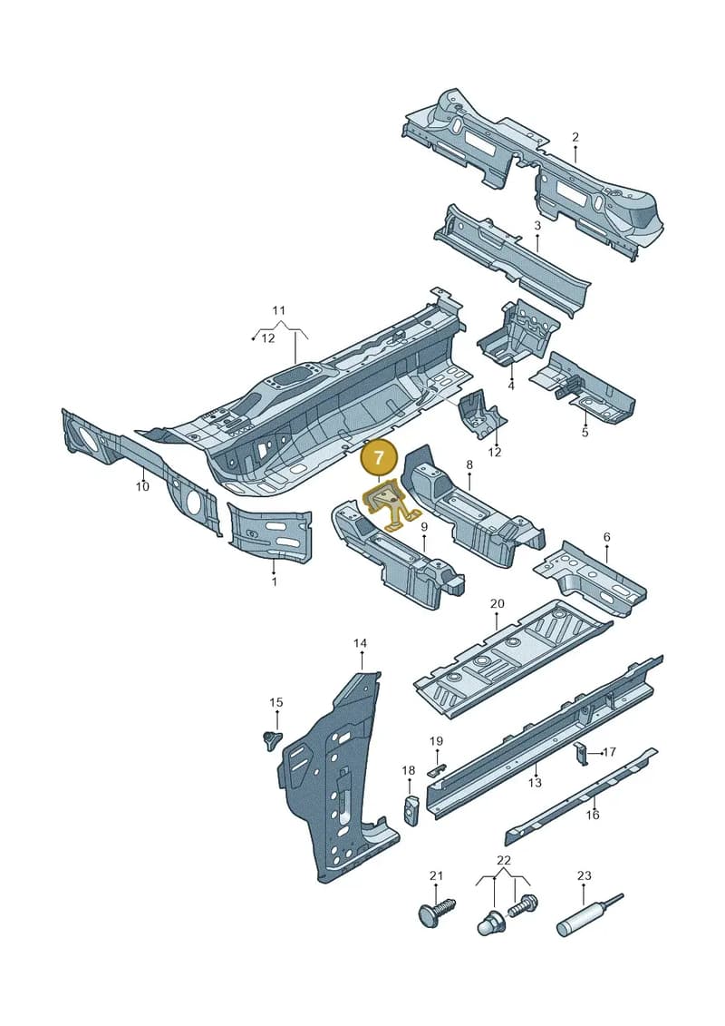 80A802844STL — Audi Q5 (2016-2025) diagram 896803100, position 7