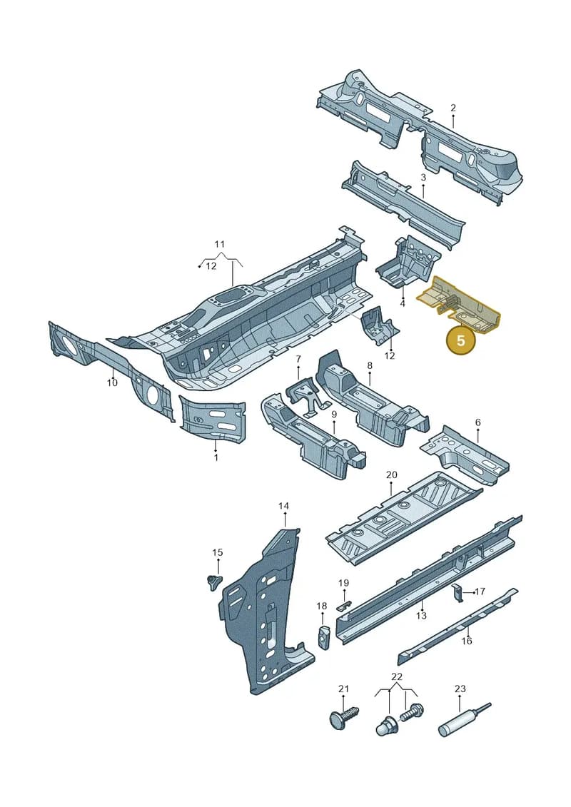 80A802894ASTL — Audi Q5 (2016-2025) diagram 896803100, position 5