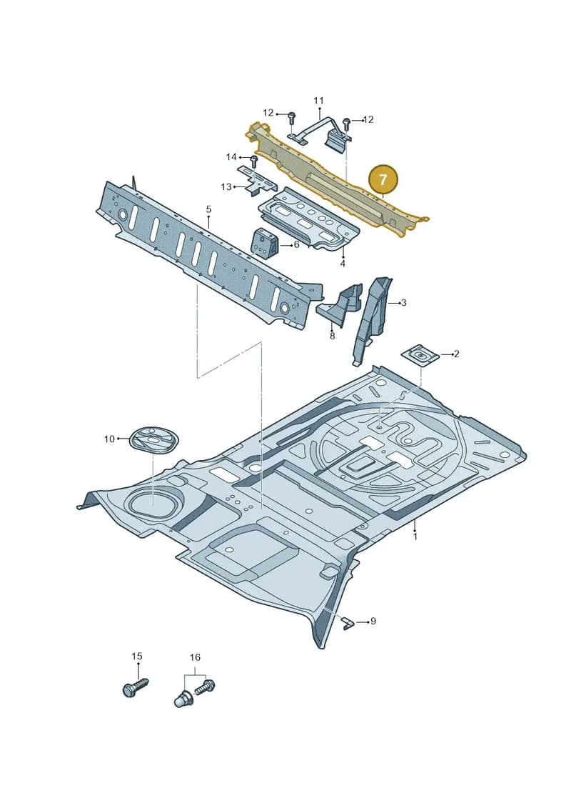 80A803164BSTL — Audi Q5 (2016-2025) diagram 896803500, position 7