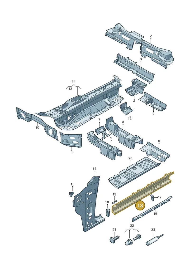 80A803751CSTL — Audi Q5 (2016-2025) diagram 896803100, position 13