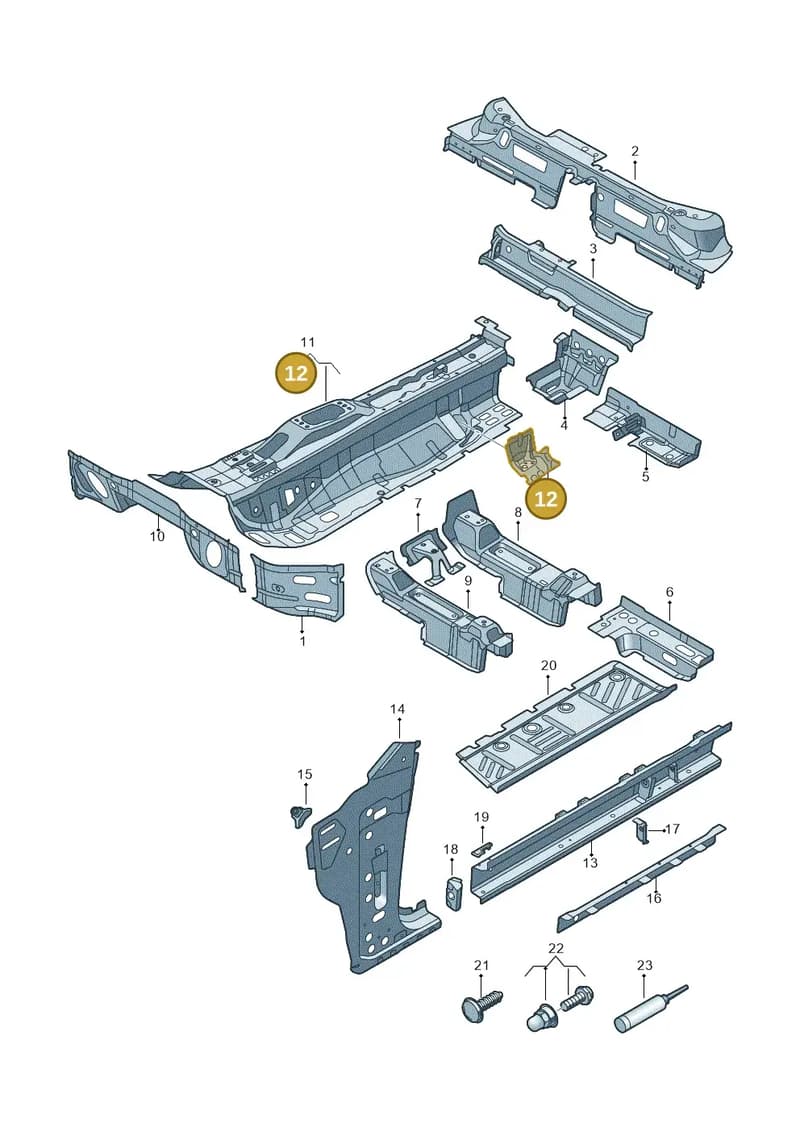 80A803799STL — Audi Q5 (2016-2025) diagram 896803100, position 12