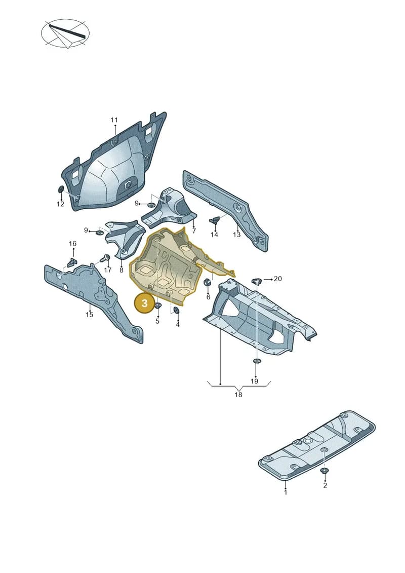 80A803979K — Audi Q5 (2016-2025) diagram 896804000, position 3