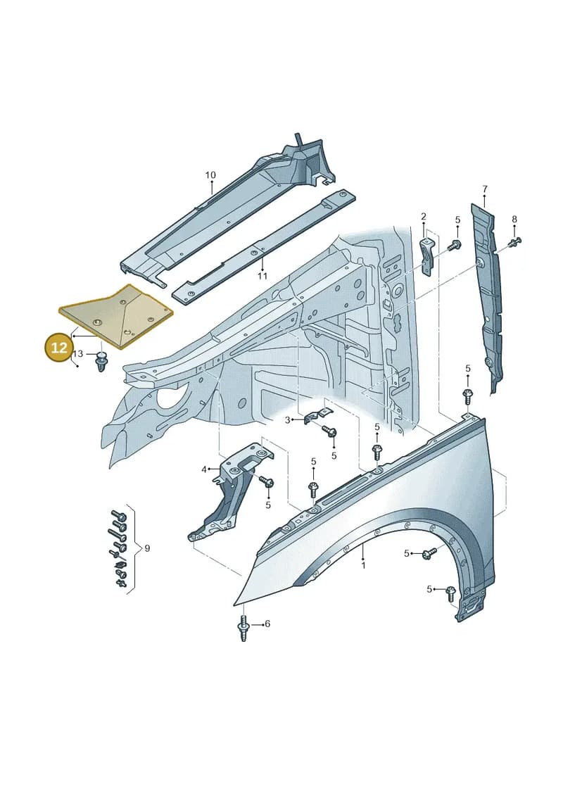 80A805285A9B9 — Audi Q5 (2016-2025) diagram 896821000, position 12