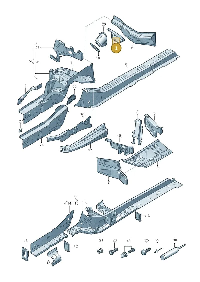 80A806280ASTL — Audi Q5 (2016-2025) diagram 896803000, position 1