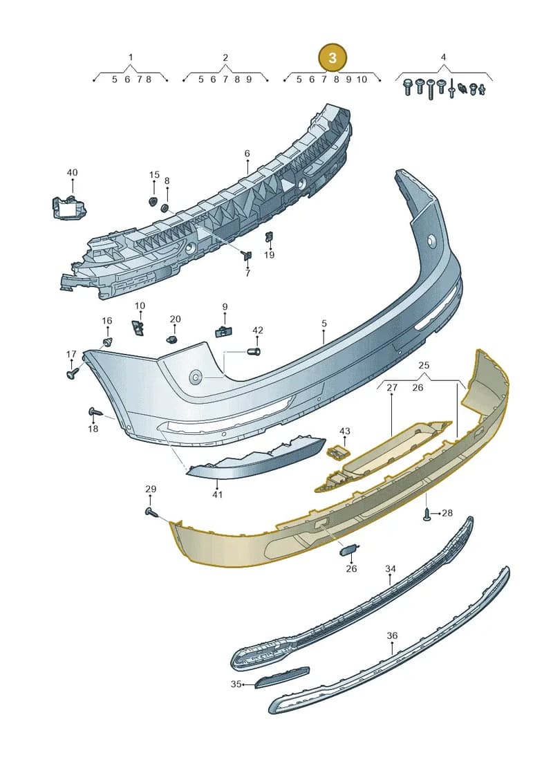 80A807067EGRU — Audi Q5 (2016-2025) diagram 896807850, position 3