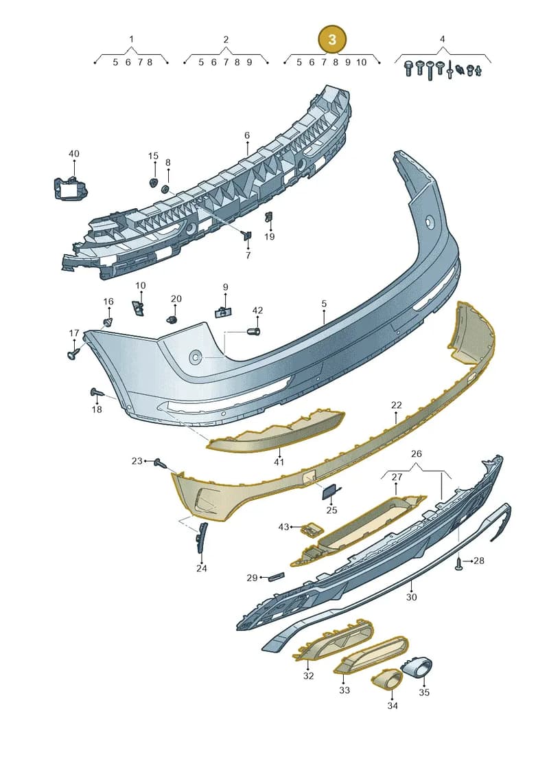 80A807067HGRU — Audi Q5 (2016-2025) diagram 896807095, position 3