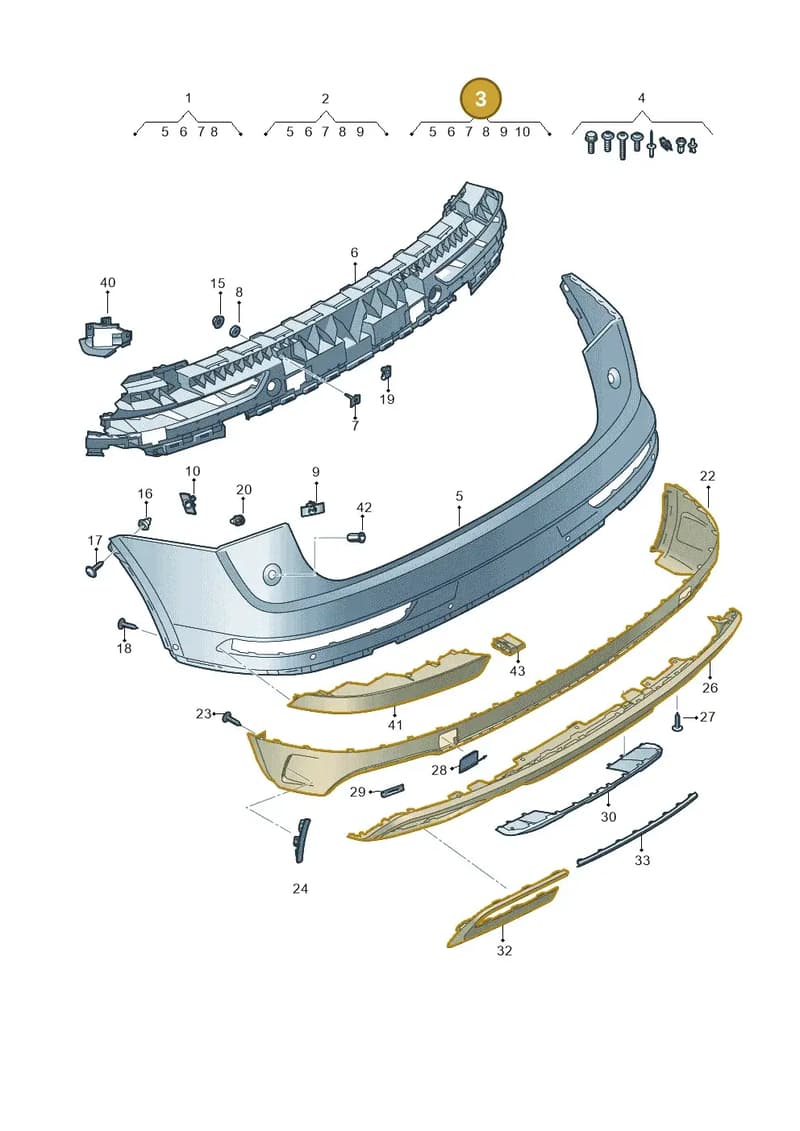 80A807067HGRU — Audi Q5 (2016-2025) diagram 896807075, position 3