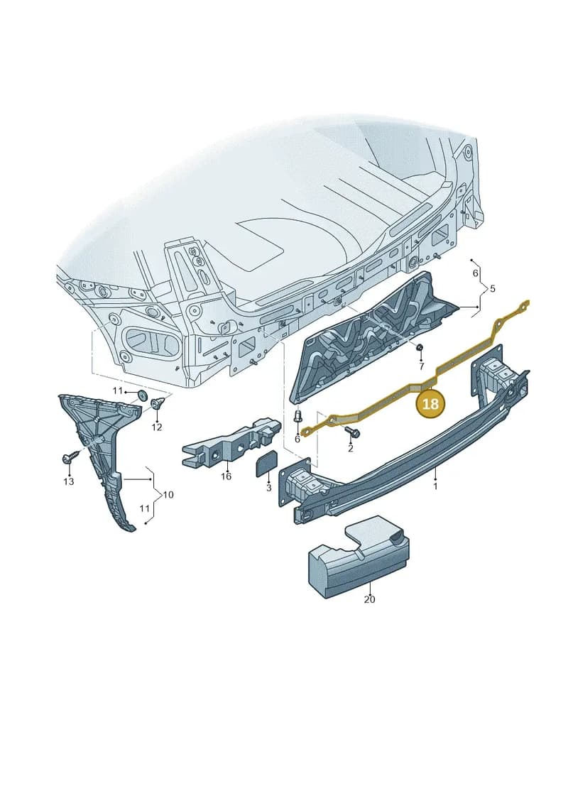 80A807235A — Audi Q5 (2016-2025) diagram 896807500, position 18