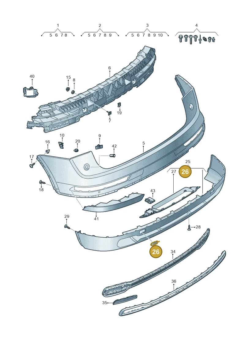 80A807441BGRU — Audi Q5 (2016-2025) diagram 896807850, position 26