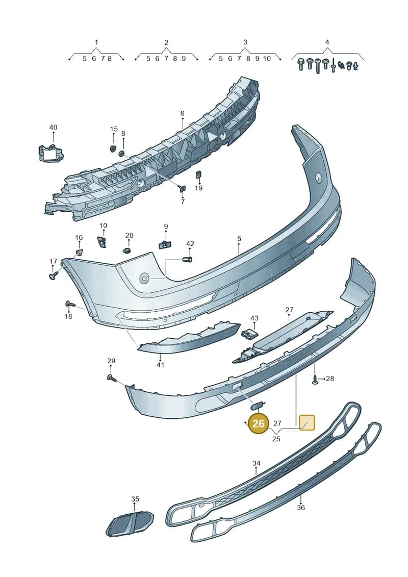 80A807441BGRU — Audi Q5 (2016-2025) diagram 896807800, position 26