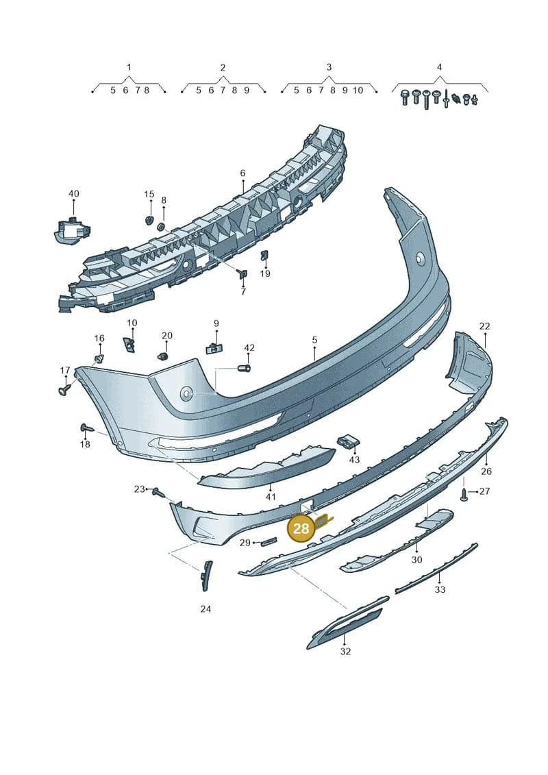 80A807442DGRU — Audi Q5 (2016-2025) diagram 896807075, position 28