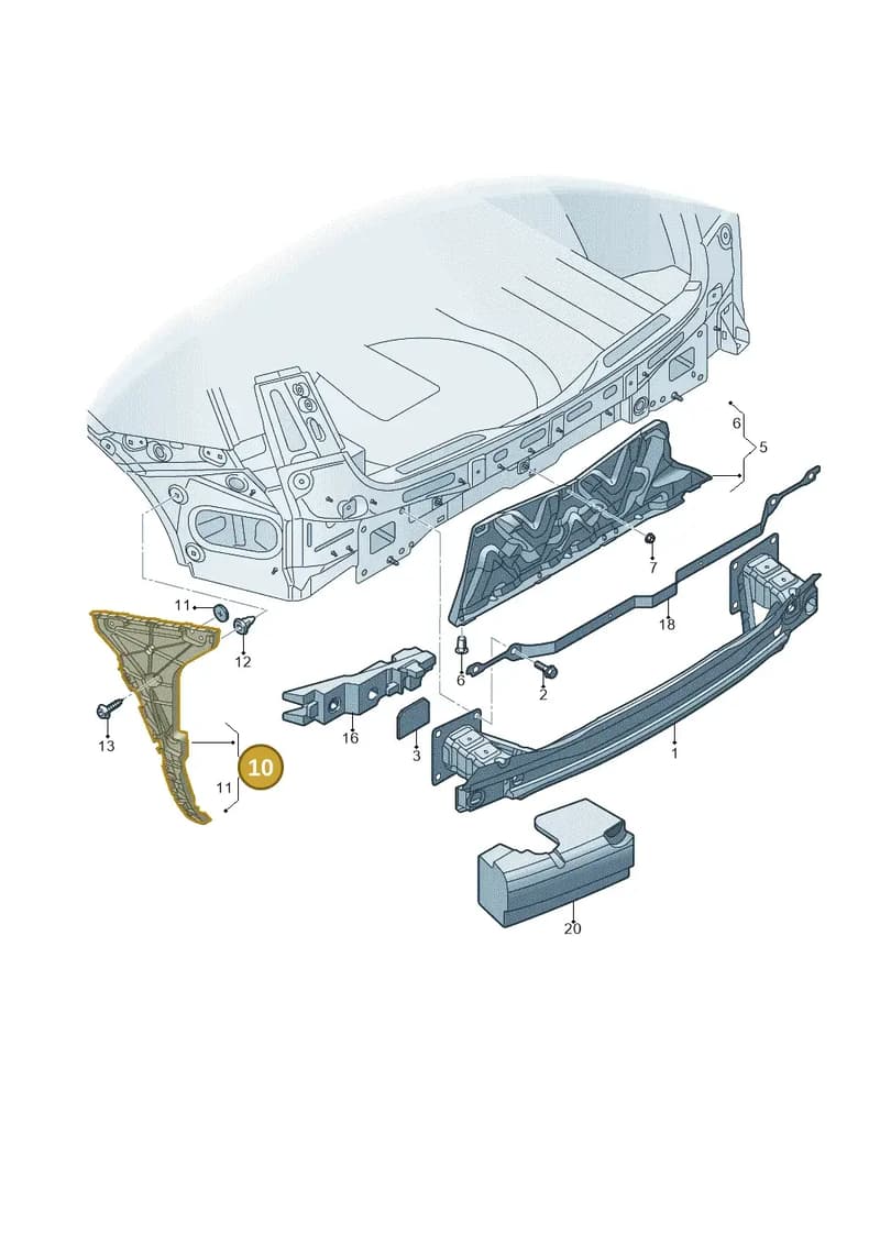 80A807454 — Audi Q5 (2016-2025) diagram 896807500, position 10