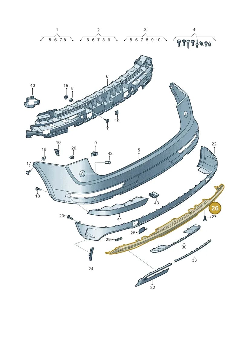 80A807521J9B9 — Audi Q5 (2016-2025) diagram 896807075, position 26