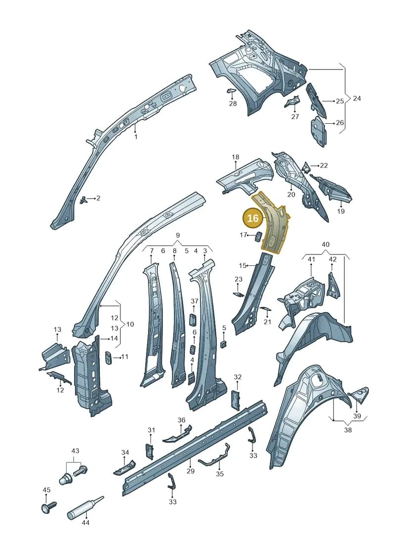 80A809746STL — Audi Q5 (2016-2025) diagram 896809000, position 16