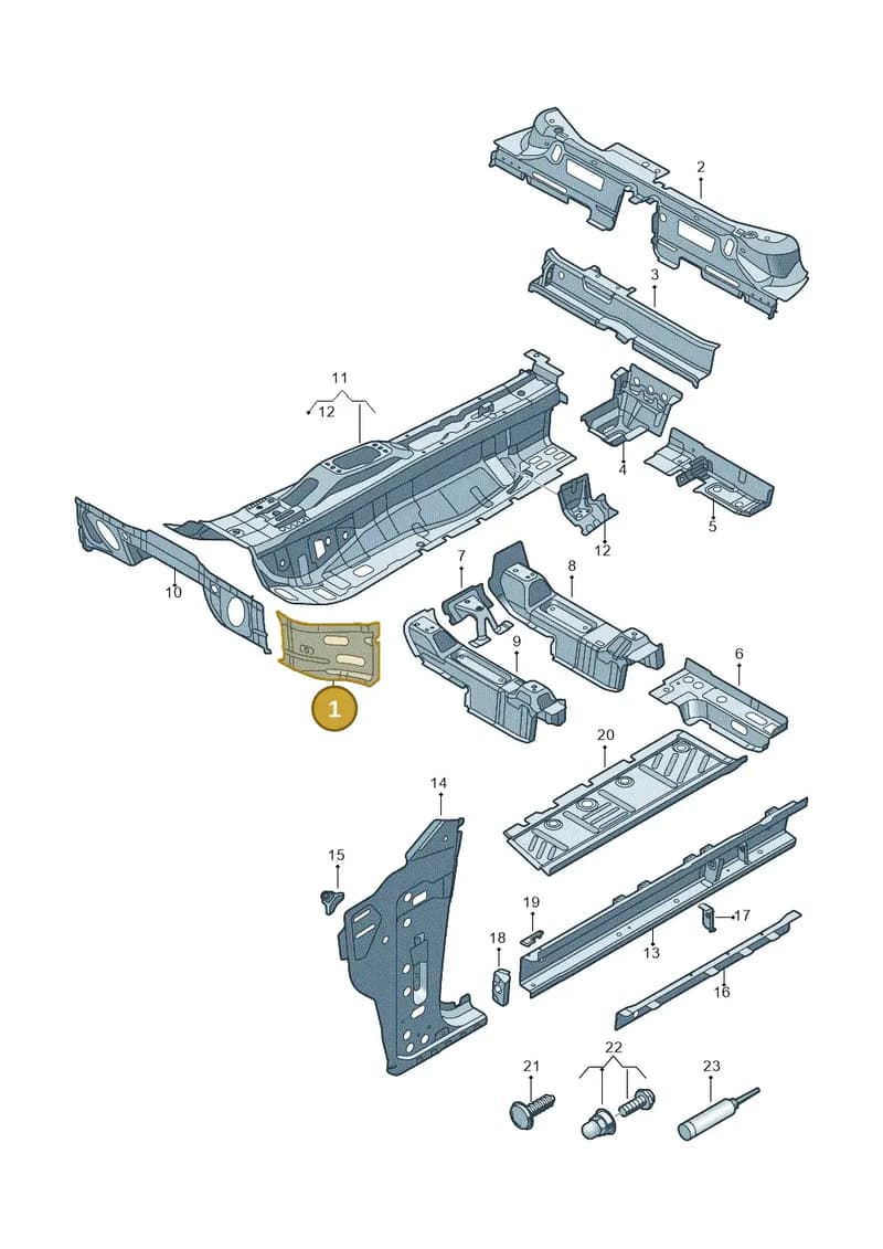 80A810254STL — Audi Q5 (2016-2025) diagram 896803100, position 1