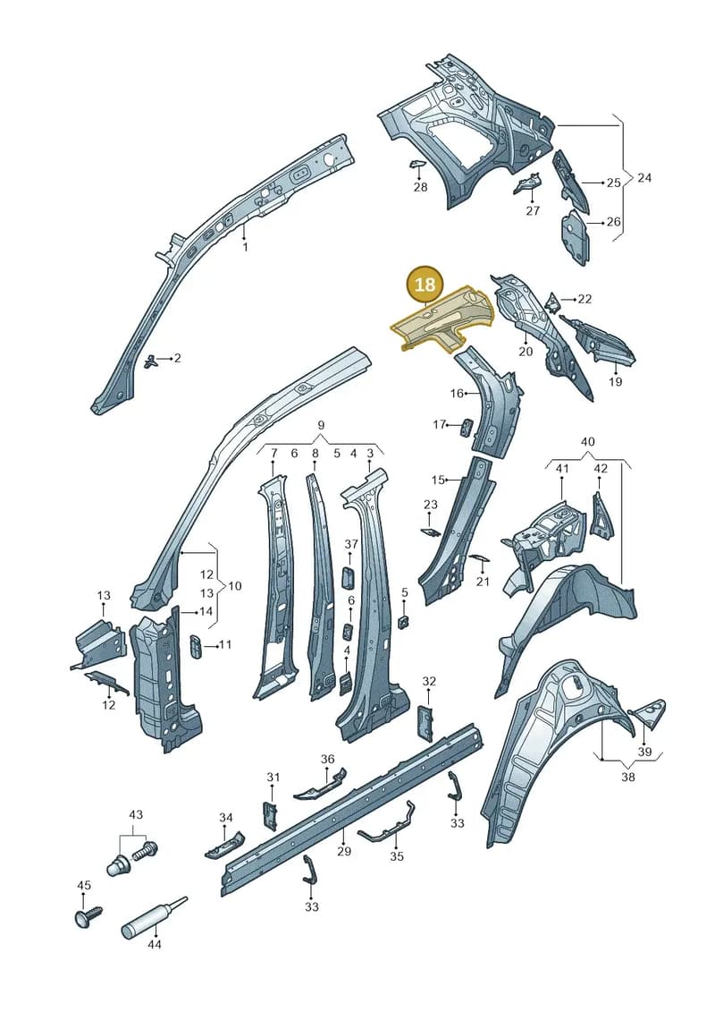 80A810392STL — Audi Q5 (2016-2025) diagram 896809000, position 18