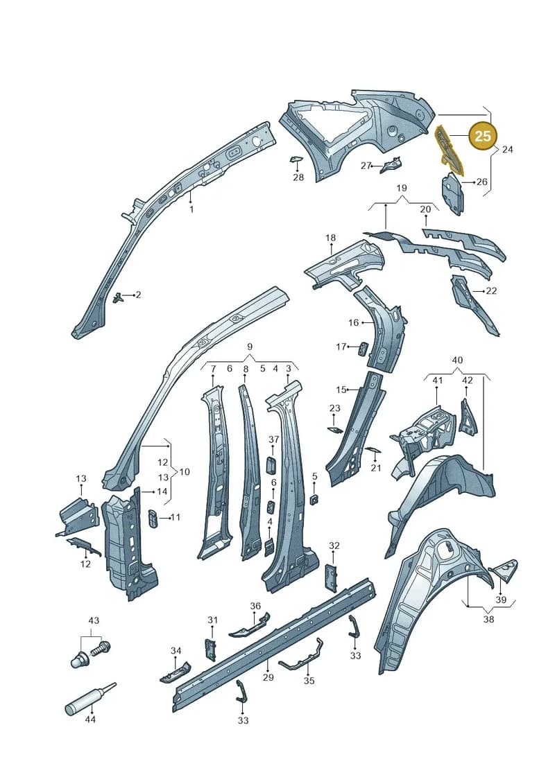 80A810613ASTL — Audi Q5 qu. 2.0 (2018-) diagram 896809010, position 25