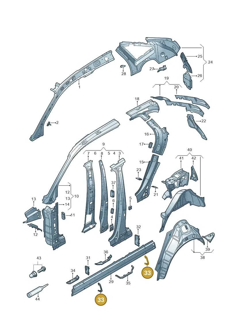 80A810729B — Audi Q5 (2016-2025) diagram 896809010, position 33