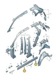 80A810729B Audi Noise Insulation Plate