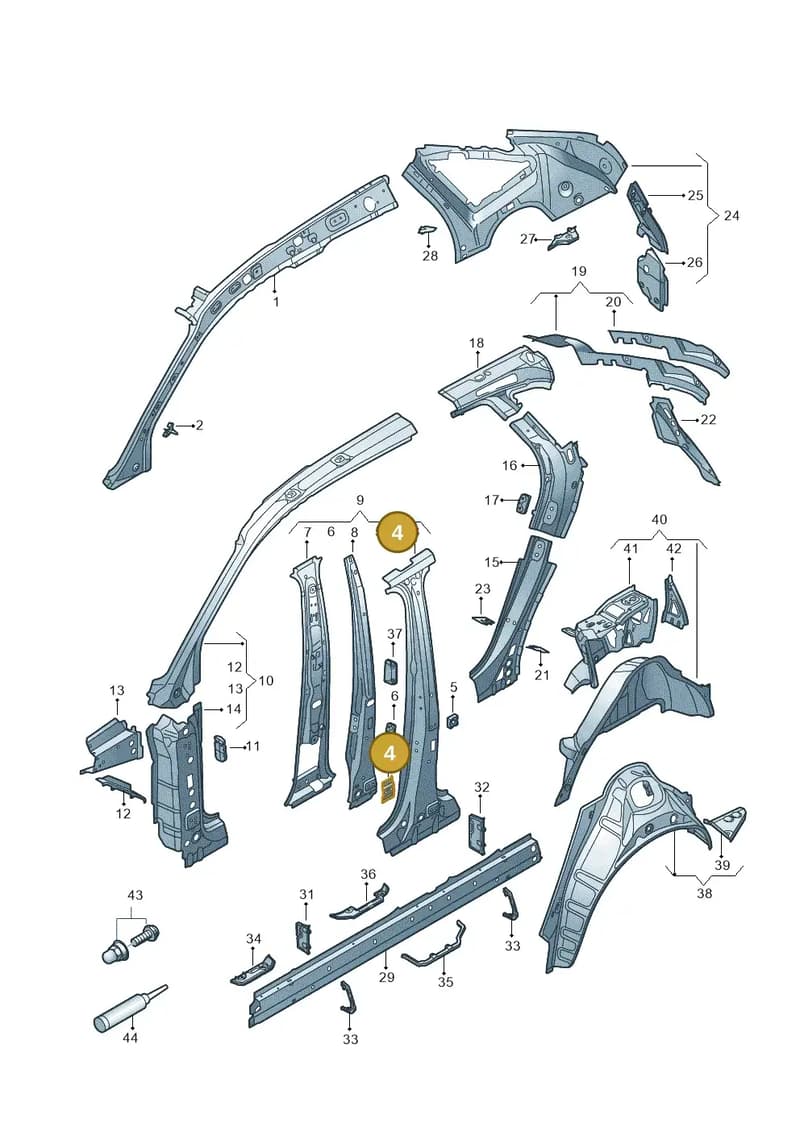 80A810771STL — Audi Q5 (2016-2025) diagram 896809010, position 4