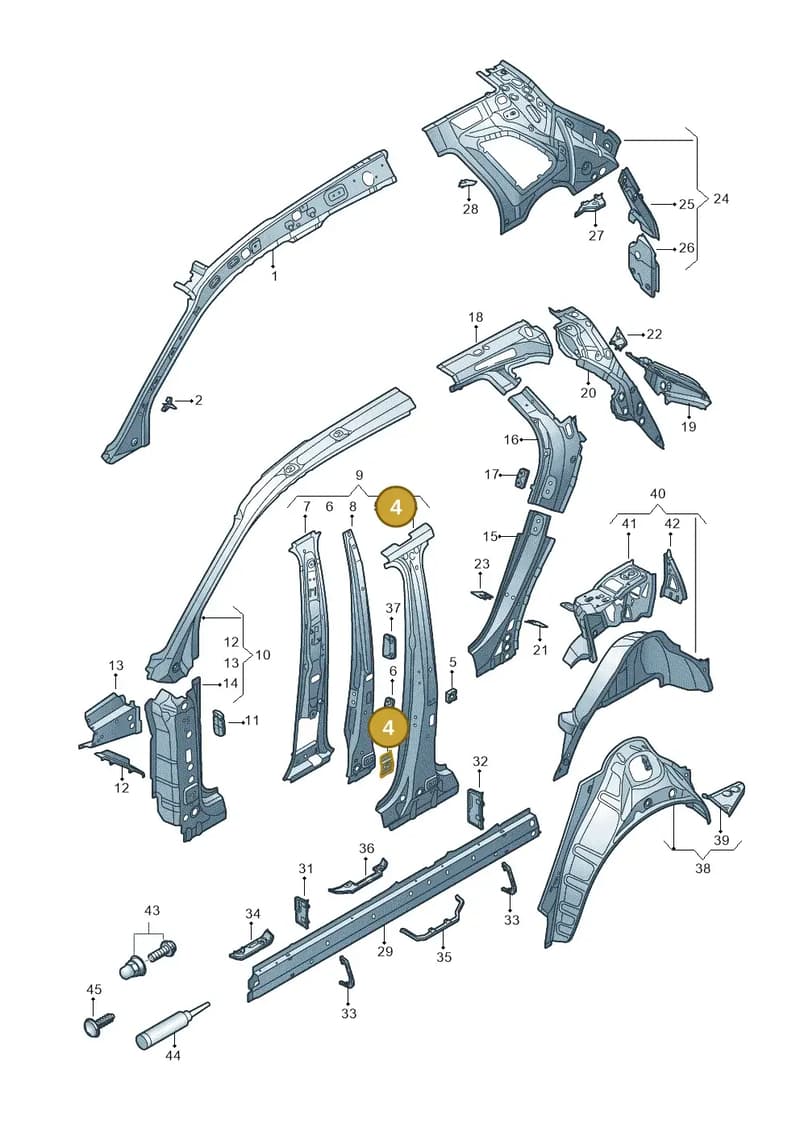 80A810771STL — Audi Q5 (2016-2025) diagram 896809000, position 4