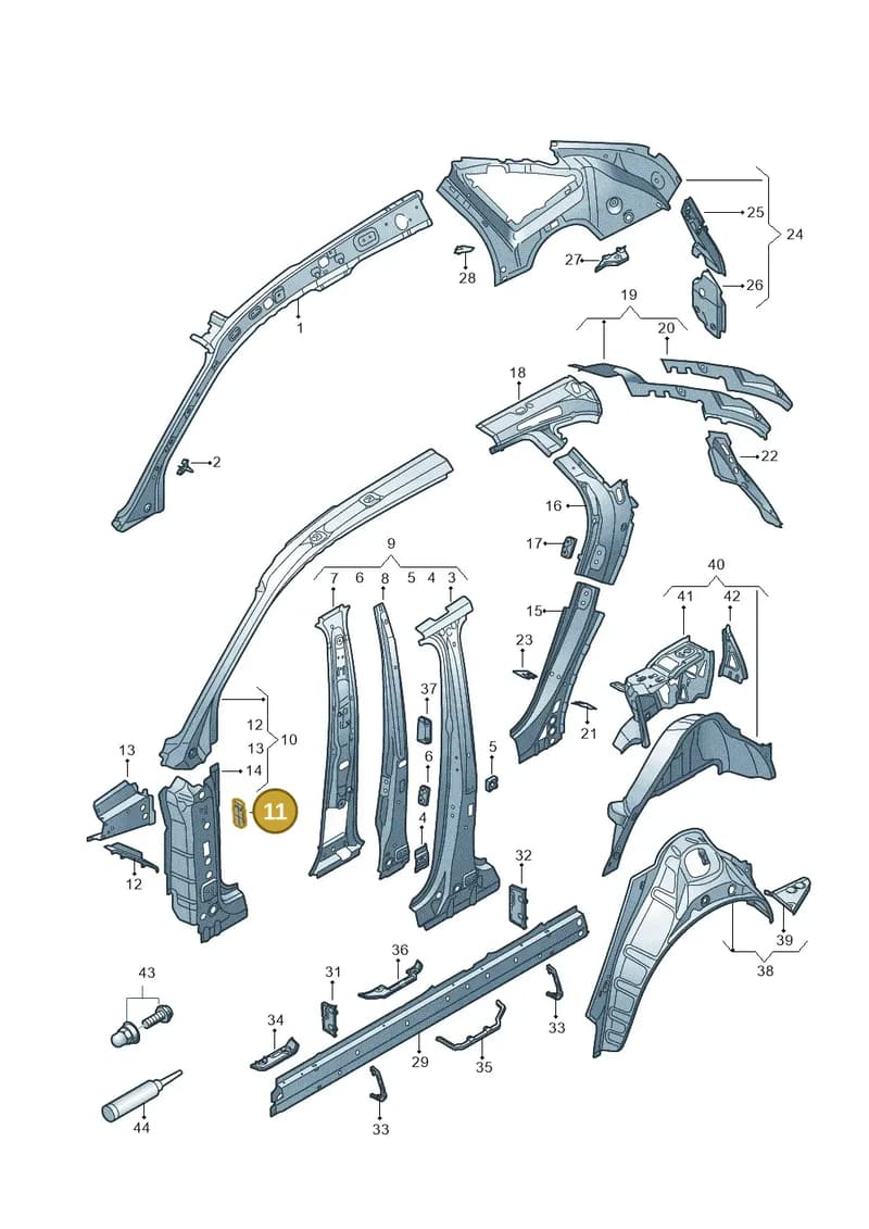 80A810950 — Audi Q5 (2016-2025) diagram 896809010, position 11