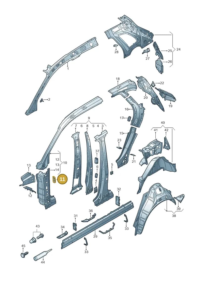80A810950 — Audi Q5 (2016-2025) diagram 896809000, position 11