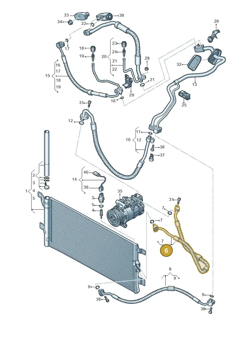 80A816721BQ — Audi Q5 (2016-2025) diagram 896260400, position 6