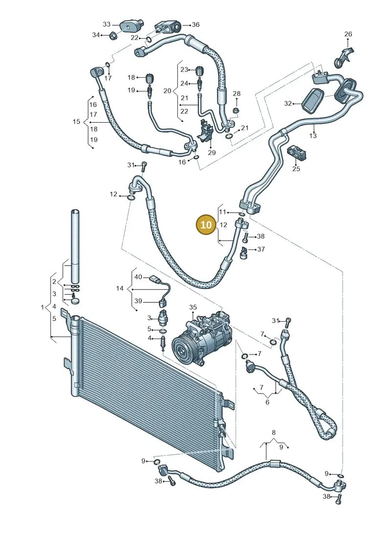 80A816743BF — Audi Q5 (2016-2025) diagram 896260400, position 10