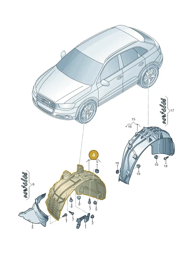 80A821172D — Audi Q5 (2016-2025) diagram 896821500, position 4